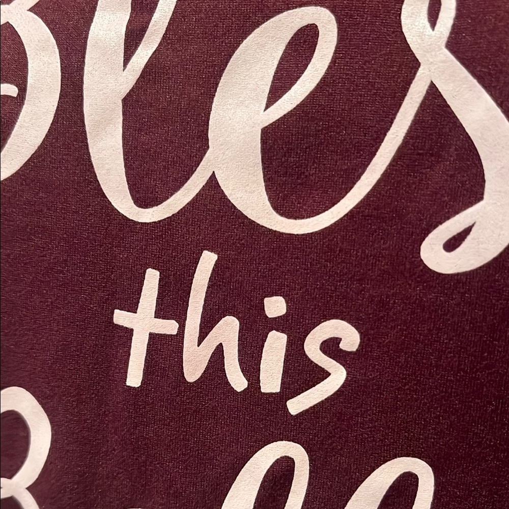 Violet & Ruby Bless This Belly Maroon Short Sleeve Maternity Tee - Size L - Picture 5 of 6